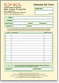 Open absentee bid form